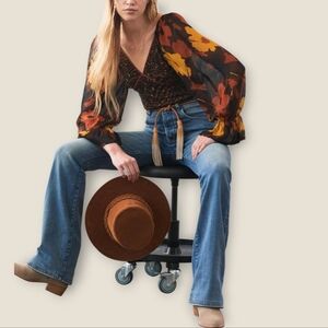 PILCRO x Anthropologie THE ICON High Rise Flare Leg Denim Jeans Size 27